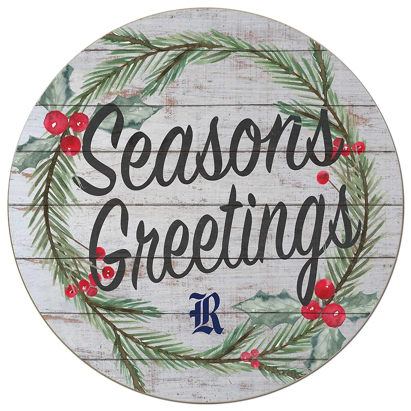 Rice Owls 20'' x 20'' Season's Greetings Circle