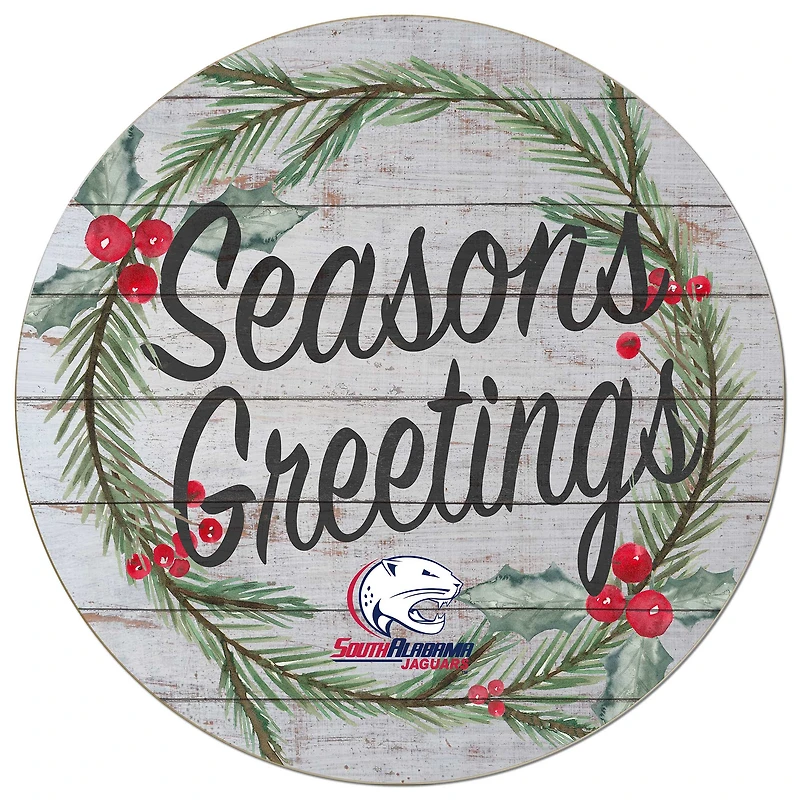 South Alabama Jaguars 20'' x 20'' Season's Greetings Circle