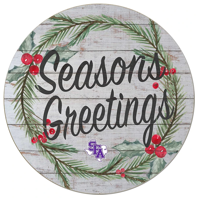 Stephen F Austin Lumberjacks 20'' x 20'' Season's Greetings Circle