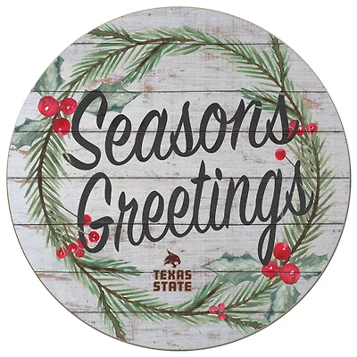 Texas State Bobcats 20'' x 20'' Season's Greetings Circle