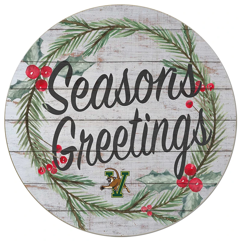 Vermont Catamounts 20'' x 20'' Season's Greetings Circle
