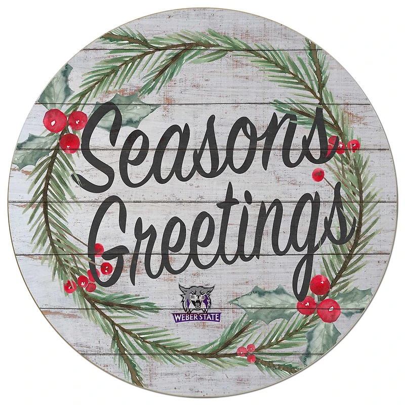 Weber State Wildcats 20'' x 20'' Season's Greetings Circle