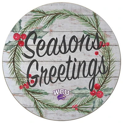 Western Carolina Catamounts 20'' x 20'' Season's Greetings Circle