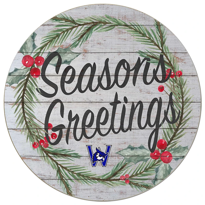 Westfield State Owls 20'' x 20'' Season's Greetings Circle