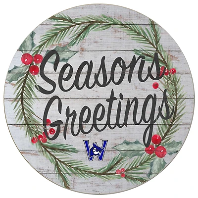 Westfield State Owls 20'' x 20'' Season's Greetings Circle