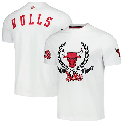 Unisex FISLL White Chicago Bulls Heritage Crest T-Shirt