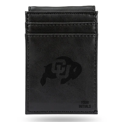 Black Colorado Buffaloes Personalized Front Pocket Wallet