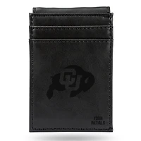 Black Colorado Buffaloes Personalized Front Pocket Wallet