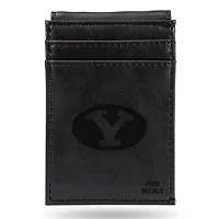 Black BYU Cougars Personalized Front Pocket Wallet
