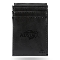 Black NDSU Bison Personalized Front Pocket Wallet