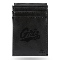 Black Montana Grizzlies Personalized Front Pocket Wallet
