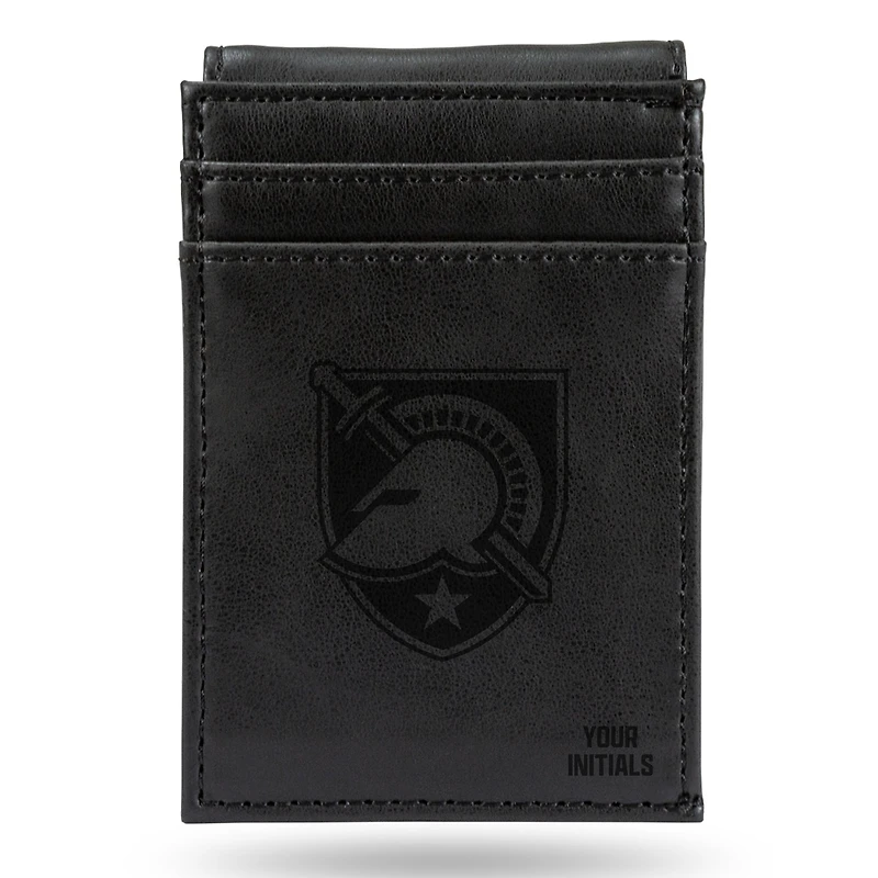 Black Army Black Knights Personalized Front Pocket Wallet