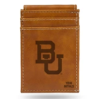 Brown Baylor Bears Personalized Front Pocket Wallet