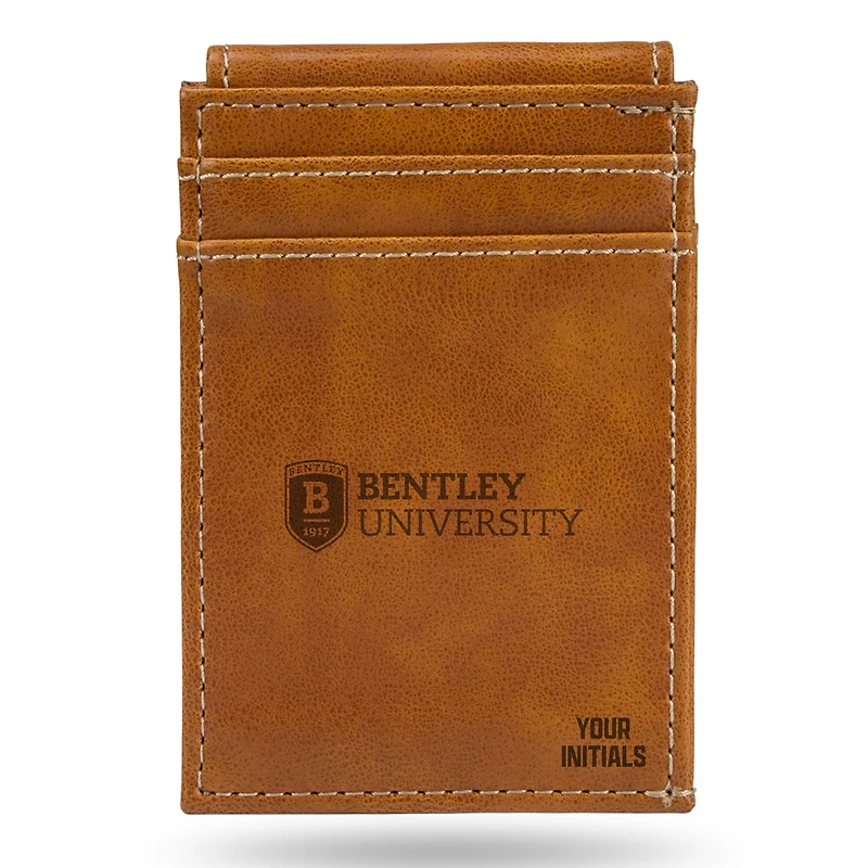 Brown Bentley Falcons Personalized Front Pocket Wallet