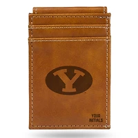 Brown BYU Cougars Personalized Front Pocket Wallet