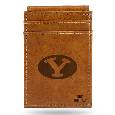 Brown BYU Cougars Personalized Front Pocket Wallet