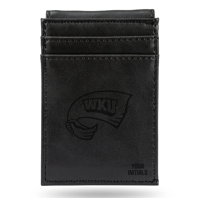 Black Western Kentucky Hilltoppers Personalized Front Pocket Wallet