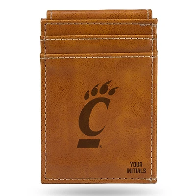 Brown Cincinnati Bearcats Personalized Front Pocket Wallet