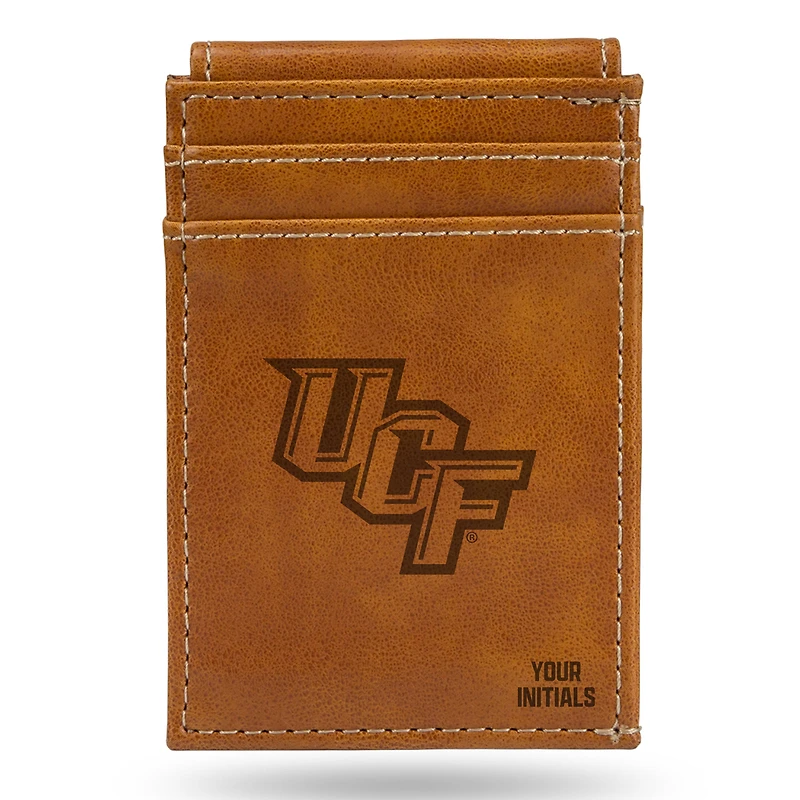 Brown UCF Knights Personalized Front Pocket Wallet