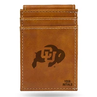 Brown Colorado Buffaloes Personalized Front Pocket Wallet