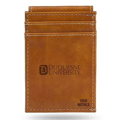 Brown Duquesne Dukes Personalized Front Pocket Wallet