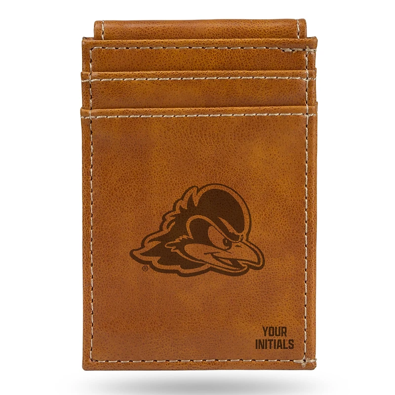 Brown Delaware Fightin' Blue Hens Personalized Front Pocket Wallet