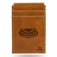Brown Florida Atlantic Owls Personalized Front Pocket Wallet