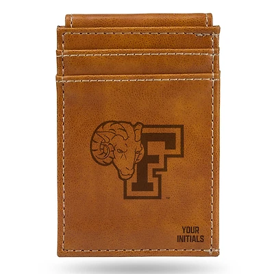 Brown Fordham Rams Personalized Front Pocket Wallet