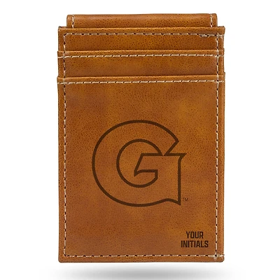 Brown Georgetown Hoyas Personalized Front Pocket Wallet