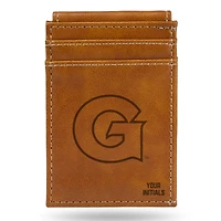 Brown Georgetown Hoyas Personalized Front Pocket Wallet