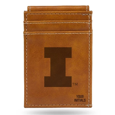 Brown Illinois Fighting Illini Personalized Front Pocket Wallet