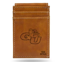 Brown Gonzaga Bulldogs Personalized Front Pocket Wallet