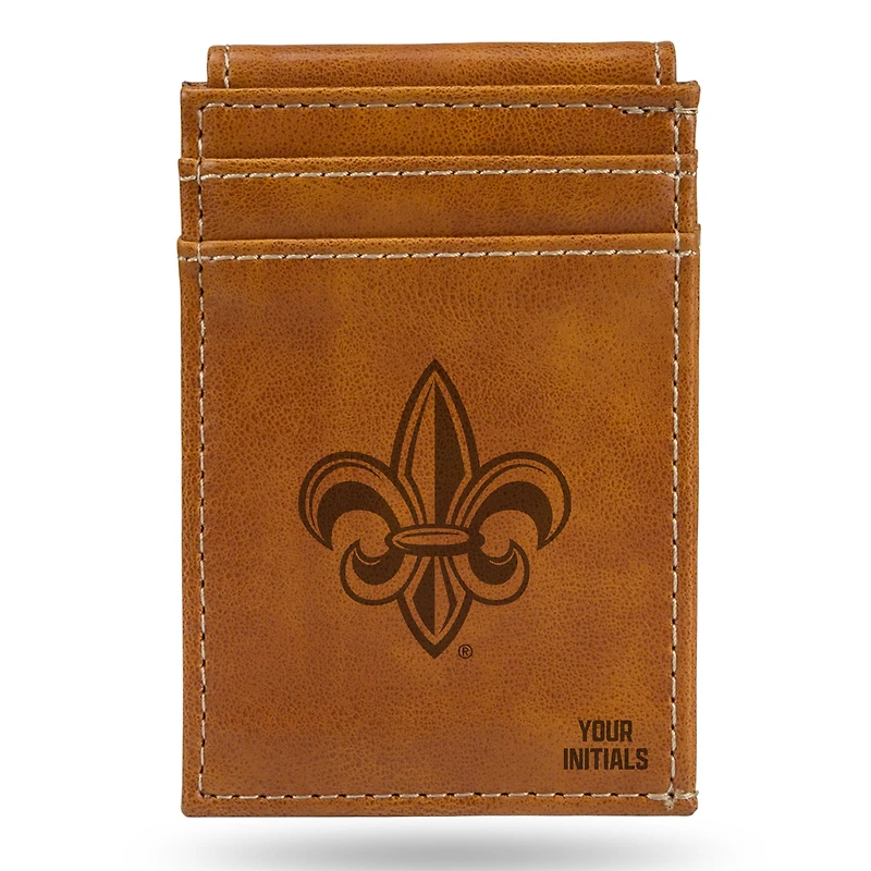 Brown Louisiana Ragin' Cajuns Personalized Front Pocket Wallet