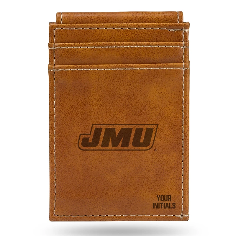 Brown James Madison Dukes Personalized Front Pocket Wallet