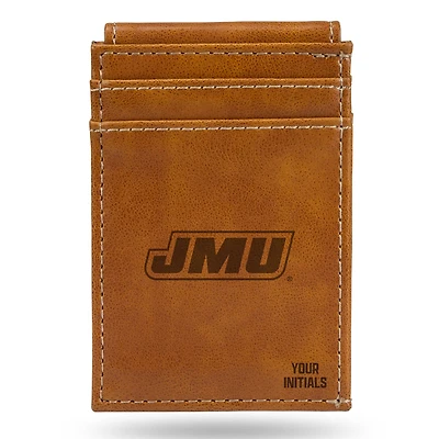 Brown James Madison Dukes Personalized Front Pocket Wallet
