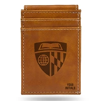 Brown Johns Hopkins Blue Jays Personalized Front Pocket Wallet