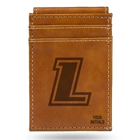 Brown Loyola Greyhounds Personalized Front Pocket Wallet