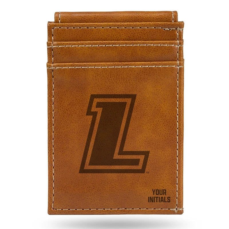 Brown Loyola Greyhounds Personalized Front Pocket Wallet
