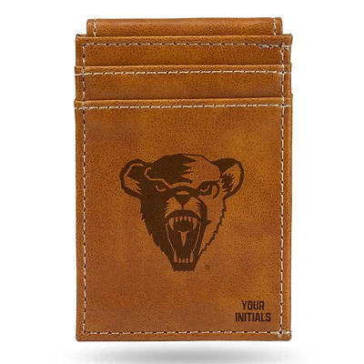 Brown Maine Black Bears Personalized Front Pocket Wallet