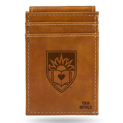 Brown Lehigh Mountain Hawks Personalized Front Pocket Wallet