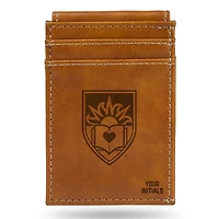 Brown Lehigh Mountain Hawks Personalized Front Pocket Wallet