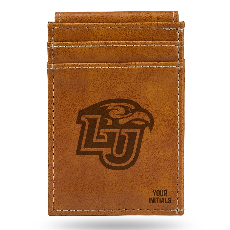 Brown Liberty Flames Personalized Front Pocket Wallet