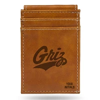 Brown Montana Grizzlies Personalized Front Pocket Wallet