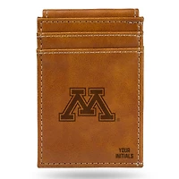 Brown Minnesota Golden Gophers Personalized Front Pocket Wallet