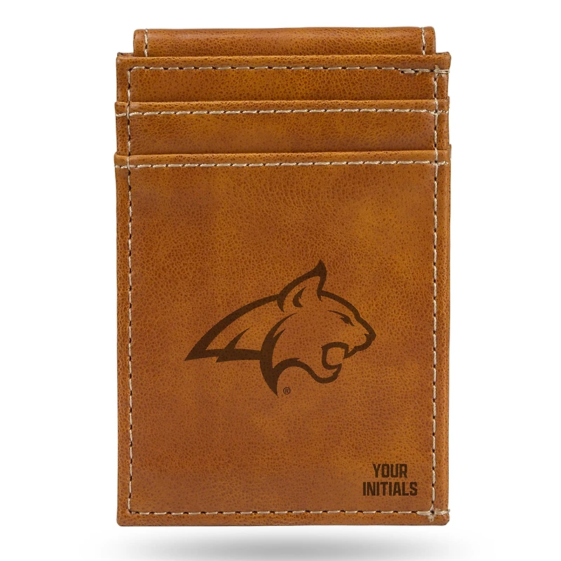 Brown Montana State Bobcats Personalized Front Pocket Wallet