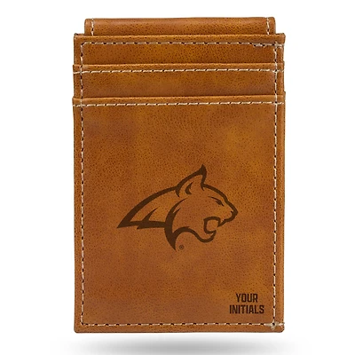 Brown Montana State Bobcats Personalized Front Pocket Wallet