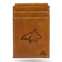 Brown Montana State Bobcats Personalized Front Pocket Wallet