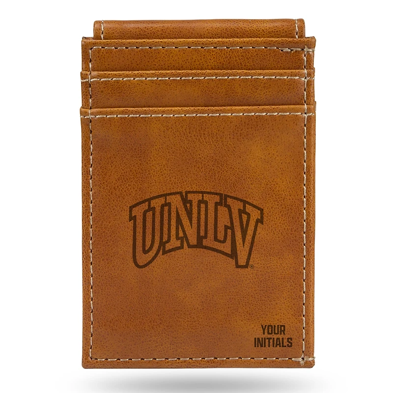Brown UNLV Rebels Personalized Front Pocket Wallet