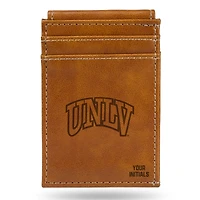 Brown UNLV Rebels Personalized Front Pocket Wallet