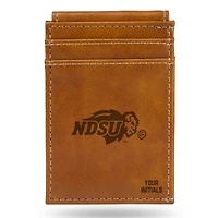 Brown NDSU Bison Personalized Front Pocket Wallet